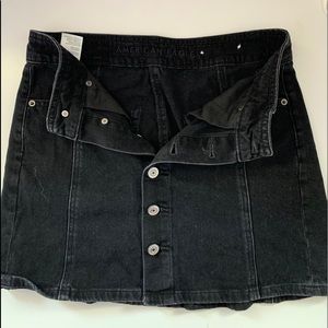 Black denim american eagle skirt